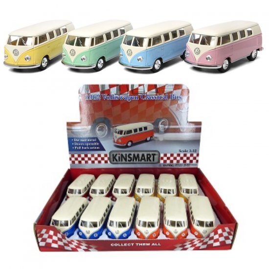 1:32 5\" 1962 VW Classical Bus (Ivory Top) Pastel Color KT5377DY